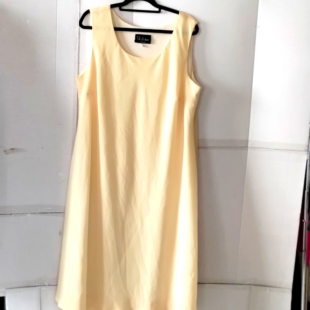 Vintage S.L. Fashions Woman Dress SZ 24W Pastel Spring Colorful Chic Feminine